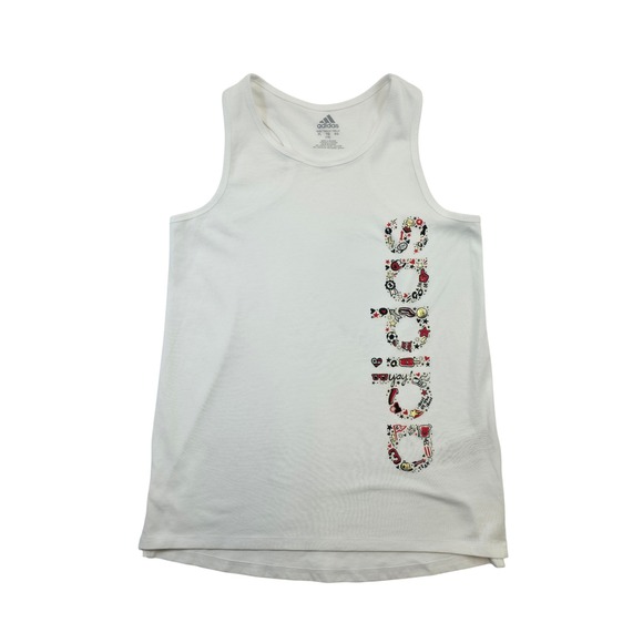 adidas Other - Adidas Kids Girls White Graphic Tank Top Size XL 16
